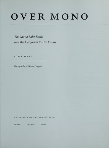John Hart: Storm over Mono (1996, University of California Press)