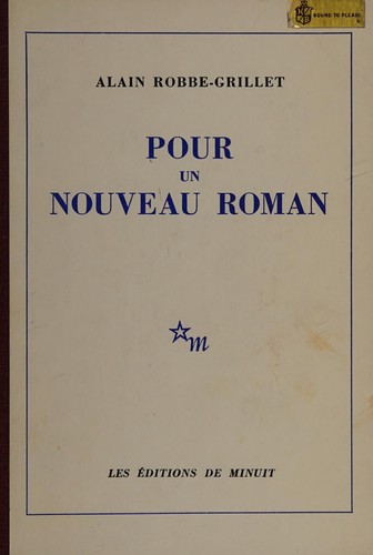 Alain Robbe-Grillet: Pour un nouveau roman. (French language, 1972, Gallimard)
