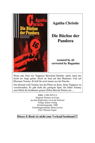 Agatha Christie: Die Büchse der Pandora (German language, 1994, Scherz)