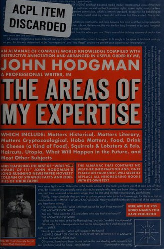 The Areas of My Expertise (2005, E P Dutton)