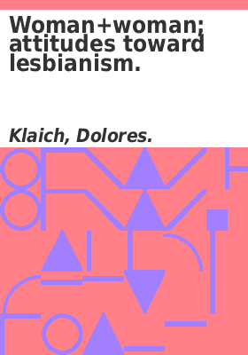 Dolores Klaich: Woman+Woman (Paperback, Simon and Schuster)