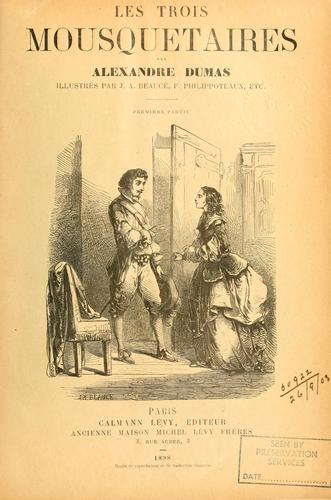 E. L. James: Les trois mousquetaires. (French language, 1898, Calmann-Lévy)