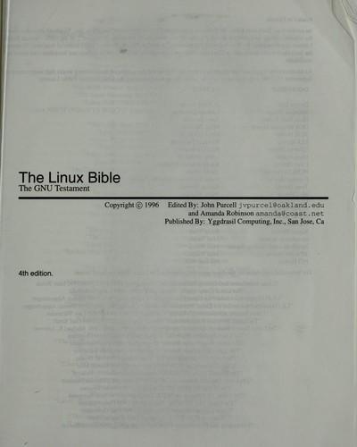 Linux Documentation Project, John Purcell: The Linux Bible : The Gnu Testament (1996)