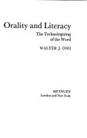 Walter J. Ong: Orality and literacy (1982, Methuen)