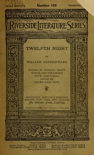 William Shakespeare: Twelfth night (1901, Houghton, Mifflin and company)