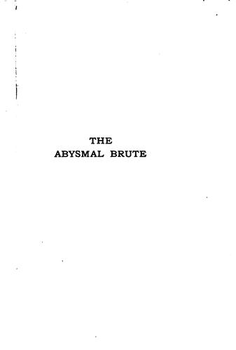 Jack London: The abysmal brute (1913, The Century Co.)